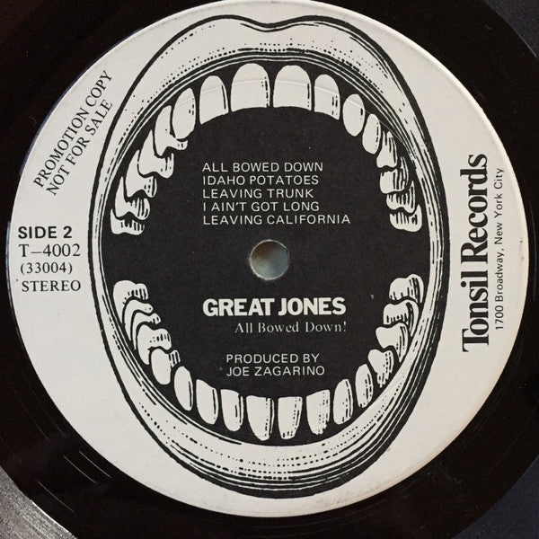 Great Jones : All Bowed Down! (LP, Album, Promo)