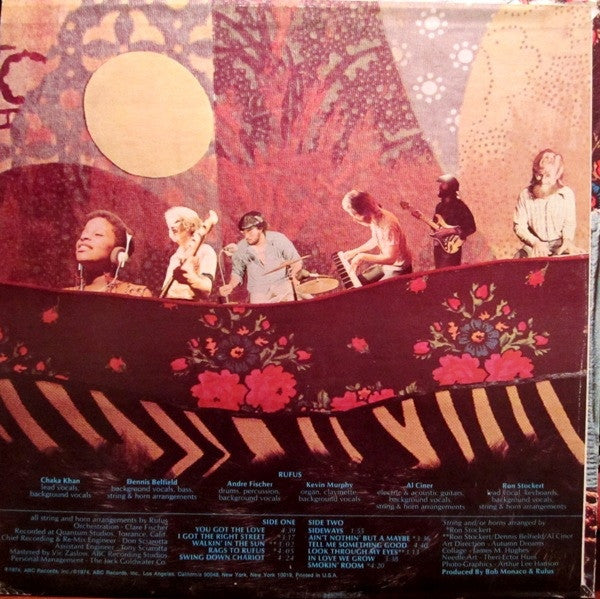 Rufus Featuring Chaka Khan : Rags To Rufus (LP, Album, RE)