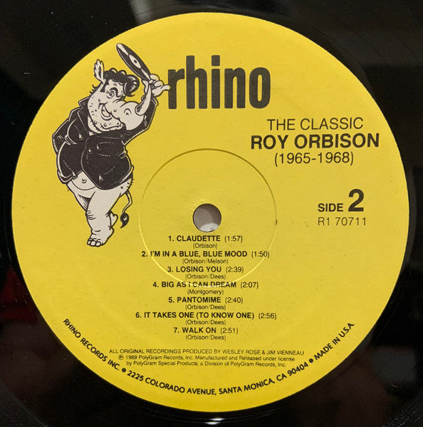 Roy Orbison : The Classic Roy Orbison (1965-1968) (LP, Comp)