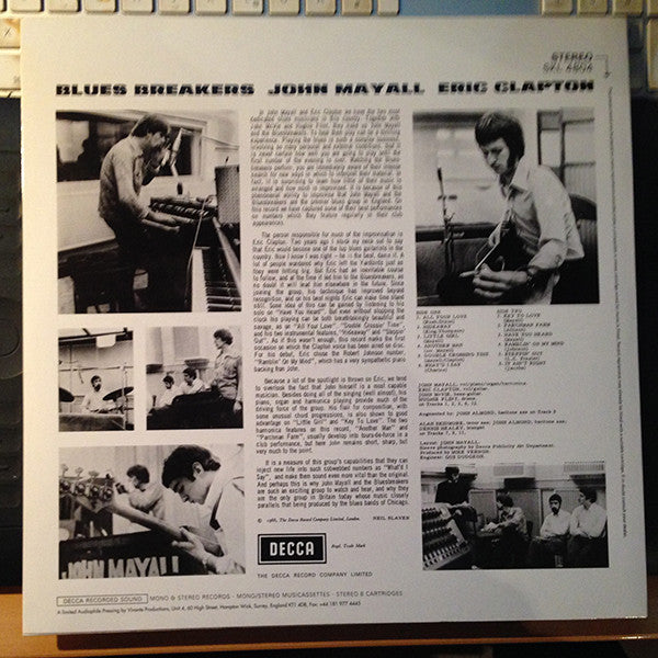John Mayall With Eric Clapton : Blues Breakers (LP, Album, Ltd, RE)
