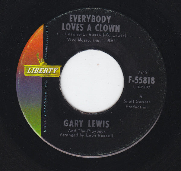 Gary Lewis And The Playboys* : Everybody Loves A Clown (7", Single)