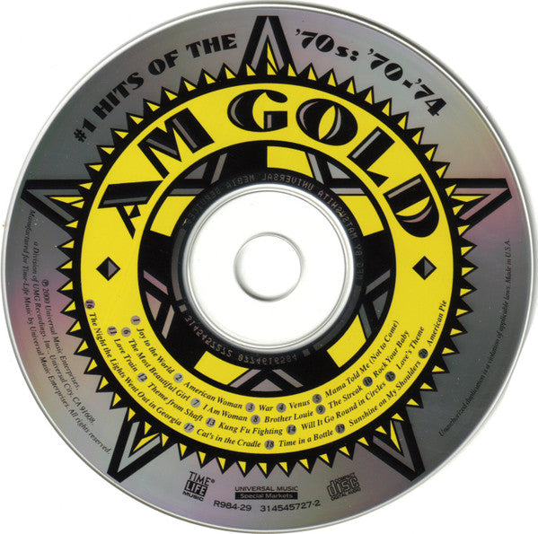Various : AM Gold - #1 Hits Of The '70s: '70-'74 (CD, Comp)