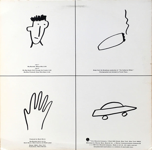 David Byrne : 3 Big Songs (12", EP)