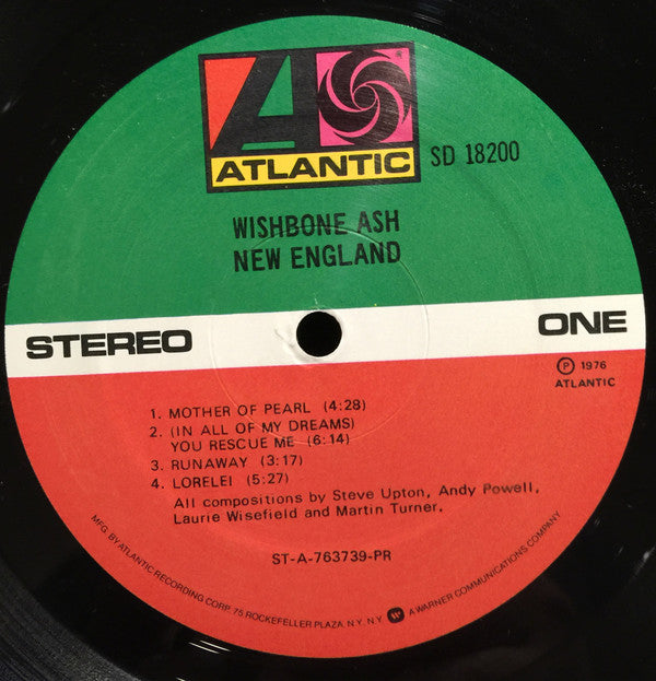 Wishbone Ash : New England (LP, Album, Pre)