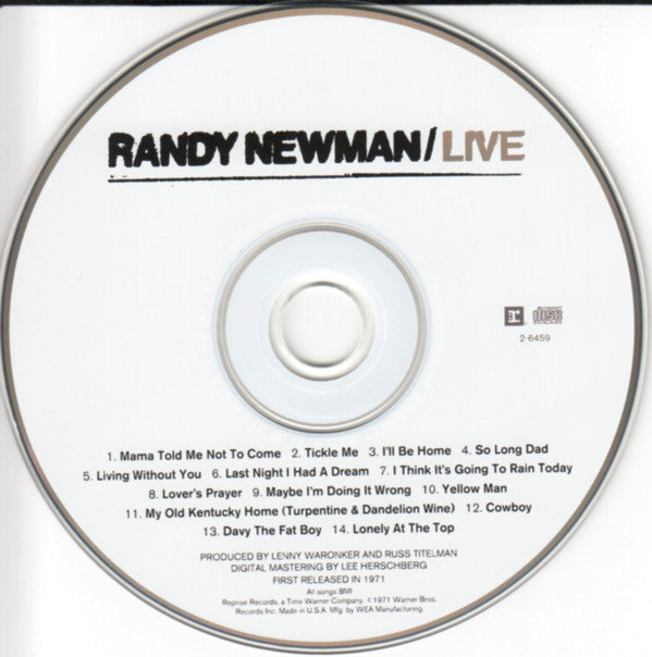 Randy Newman : Live (CD, Album, RE, RM)