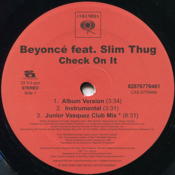 Beyoncé : Check On It (12")