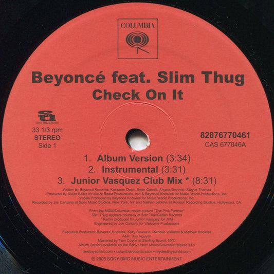Beyoncé : Check On It (12")