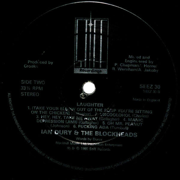 Ian Dury And The Blockheads : Laughter (LP, Album)