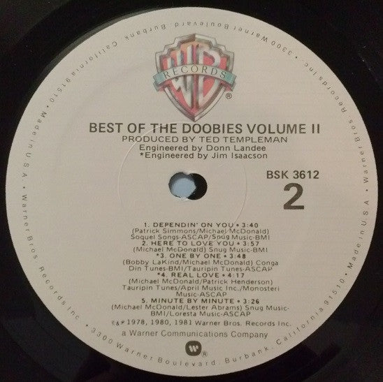 The Doobie Brothers : Best Of The Doobies Volume II (LP, Comp, Spe)