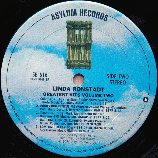 Linda Ronstadt : Greatest Hits Volume Two (LP, Comp, Club, Col)