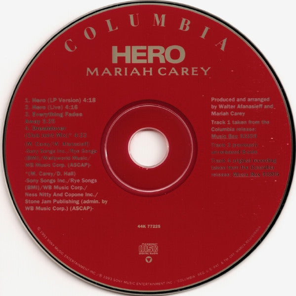 Mariah Carey : Hero (CD, Maxi)