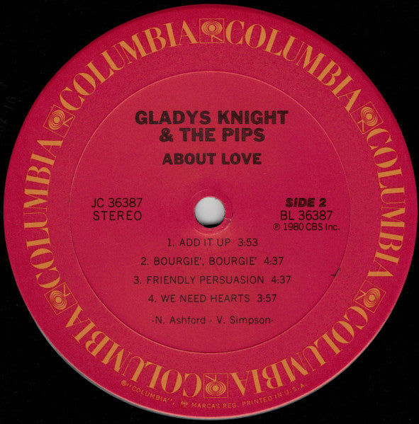 Gladys Knight & The Pips* : About Love (LP, Album)
