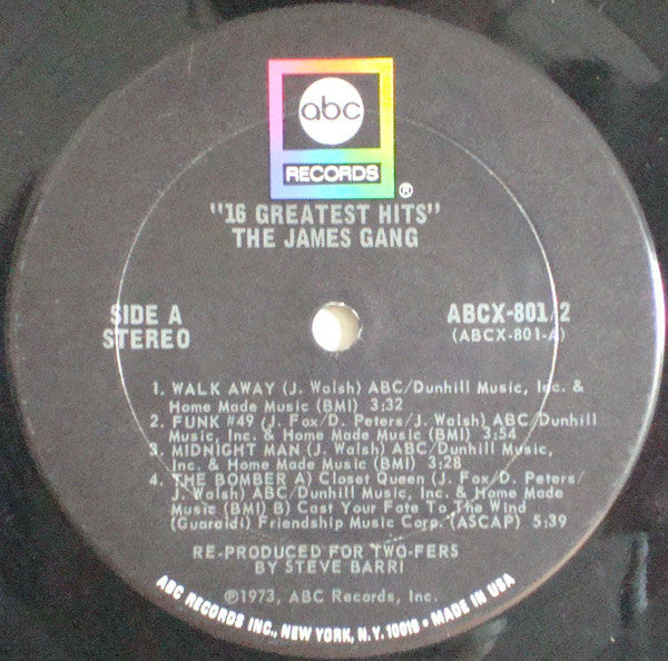 James Gang : 16 Greatest Hits (2xLP, Comp)