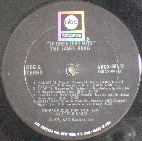 James Gang : 16 Greatest Hits (2xLP, Comp)