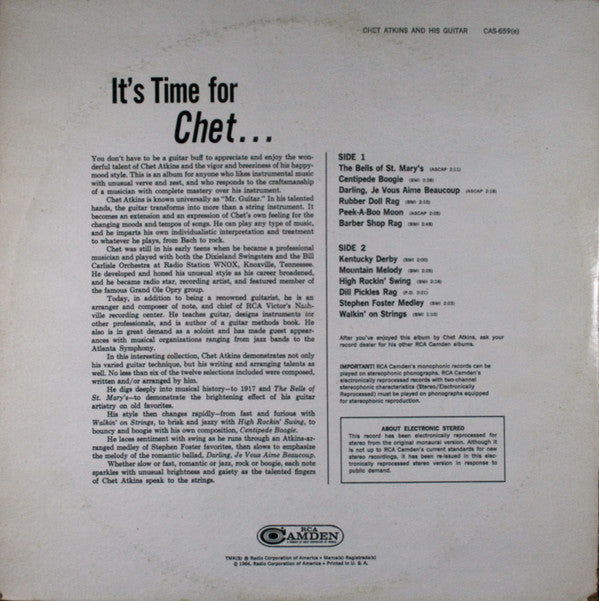 Chet Atkins : Chet Atkins And His Guitar (LP, Album, RE, Ind)