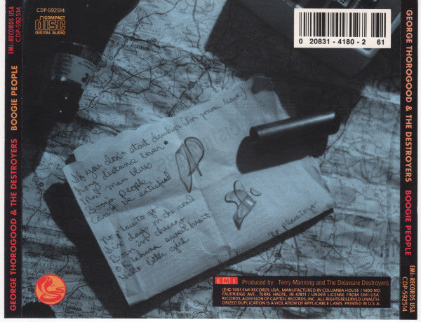 George Thorogood And The Destroyers* : Boogie People (CD, Album, Club)
