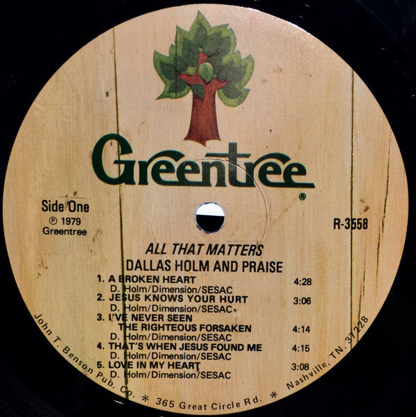 Dallas Holm & Praise : All That Matters (NM or M-) – Square Cat Vinyl