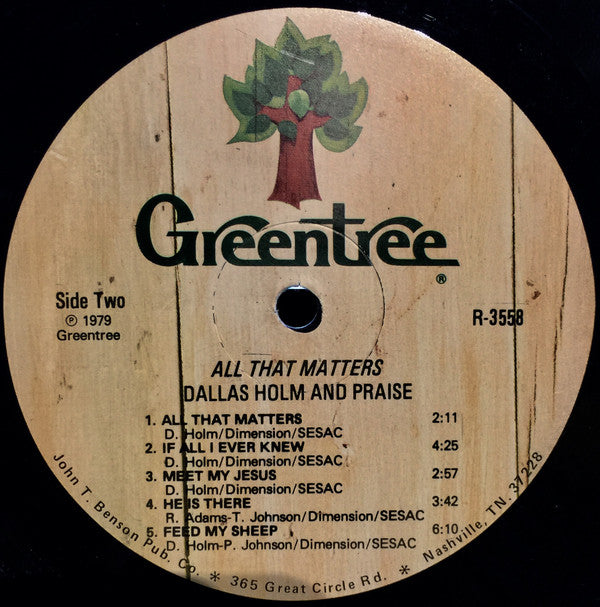 Dallas Holm & Praise : All That Matters (LP, Album)