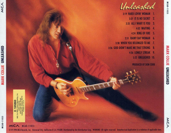 Mark Collie : Unleashed (CD, Album, Club)