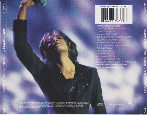 Donna Summer : VH1 Presents Live & More Encore! (CD, Album, RE, RP)