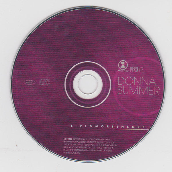 Donna Summer : VH1 Presents Live & More Encore! (CD, Album, RE, RP)