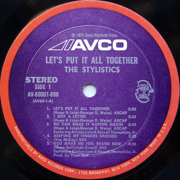The Stylistics : Let's Put It All Together (LP, Album, Mon)