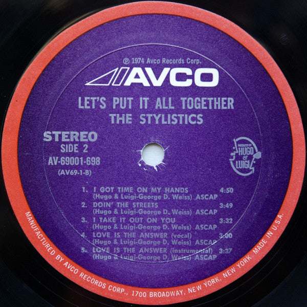 The Stylistics : Let's Put It All Together (LP, Album, Mon)