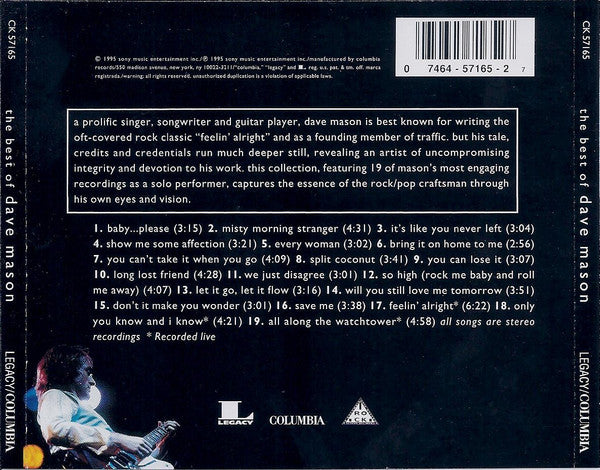 Dave Mason : The Best Of Dave Mason (Long Lost Friend) (CD, Comp)