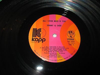 Sonny & Cher : All I Ever Need Is You (LP, Album, Club)