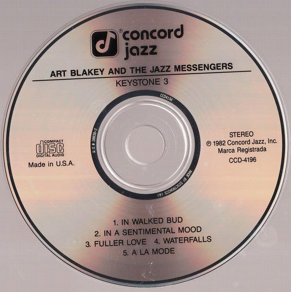Art Blakey and the Jazz Messengers* : Keystone 3 (CD, Album, RE)