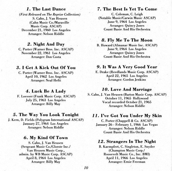 Sinatra* : Sinatra Reprise: The Very Good Years (CD, Comp, SRC)