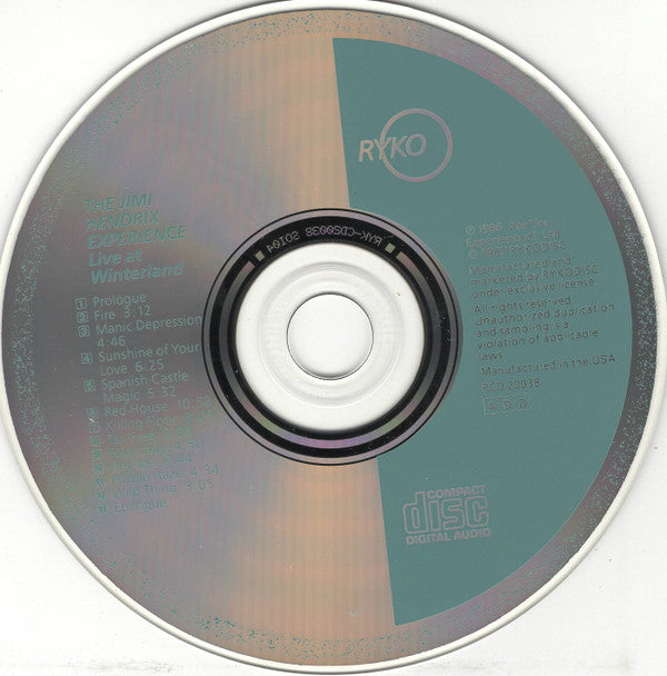 The Jimi Hendrix Experience : Live At Winterland (CD, Album)