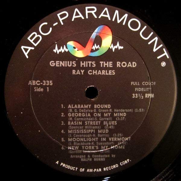 Ray Charles : The Genius Hits The Road (LP, Album, Mono)