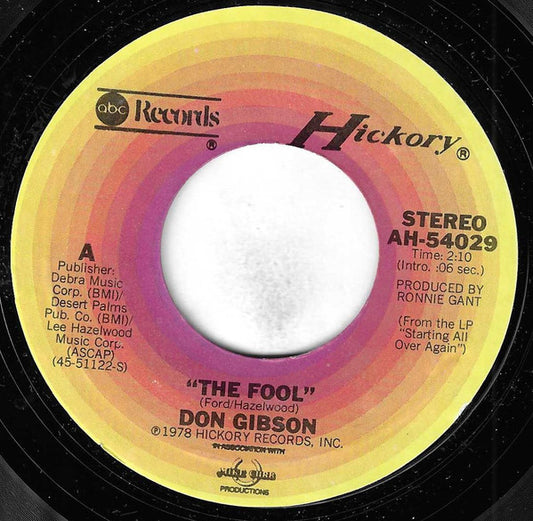 Don Gibson : The Fool (7", Styrene, Ter)