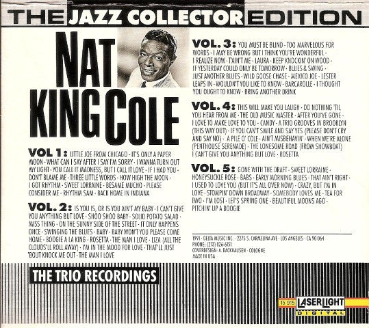 Nat King Cole : The Trio Recordings (5xCD, Comp, Mono, RM + Box, Comp)