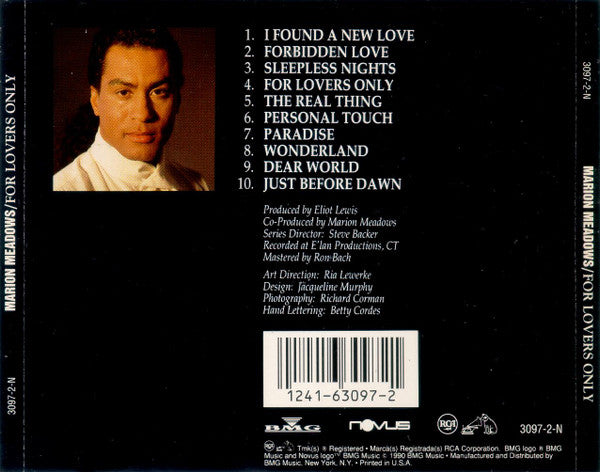 Marion Meadows : For Lovers Only (CD, Album)