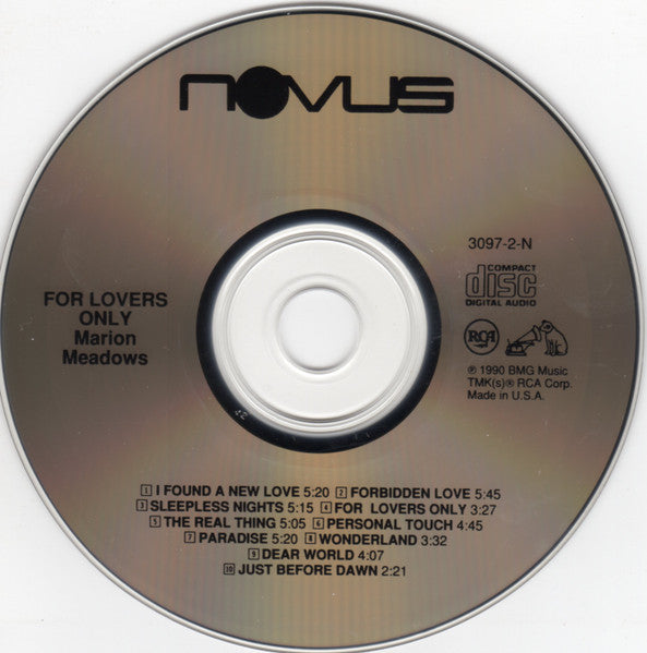 Marion Meadows : For Lovers Only (CD, Album)