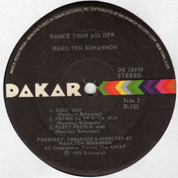 Bohannon* : Dance Your Ass Off (LP, Album)