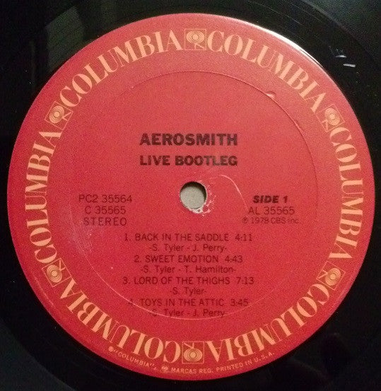 Aerosmith : Live! Bootleg (2xLP, Album, Gat)