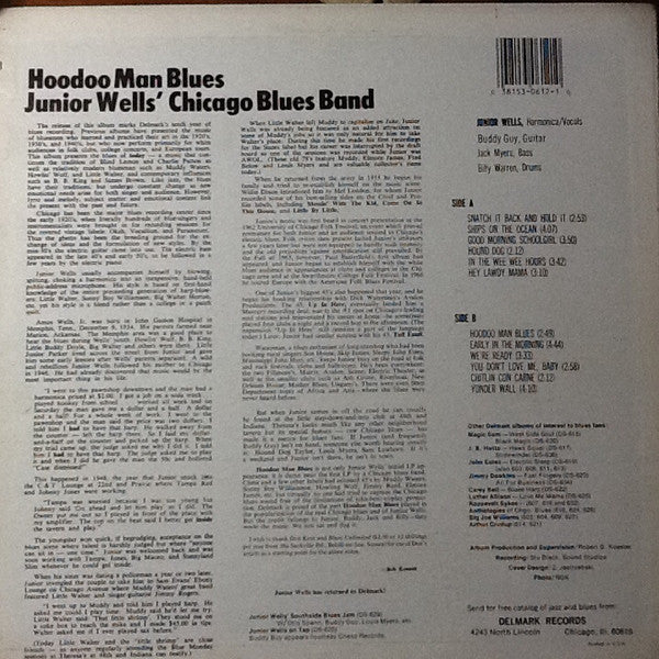 Junior Wells' Chicago Blues Band With Buddy Guy : Hoodoo Man Blues (LP, Album, RE)