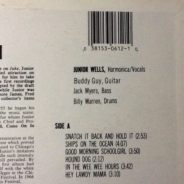 Junior Wells' Chicago Blues Band With Buddy Guy : Hoodoo Man Blues (LP, Album, RE)