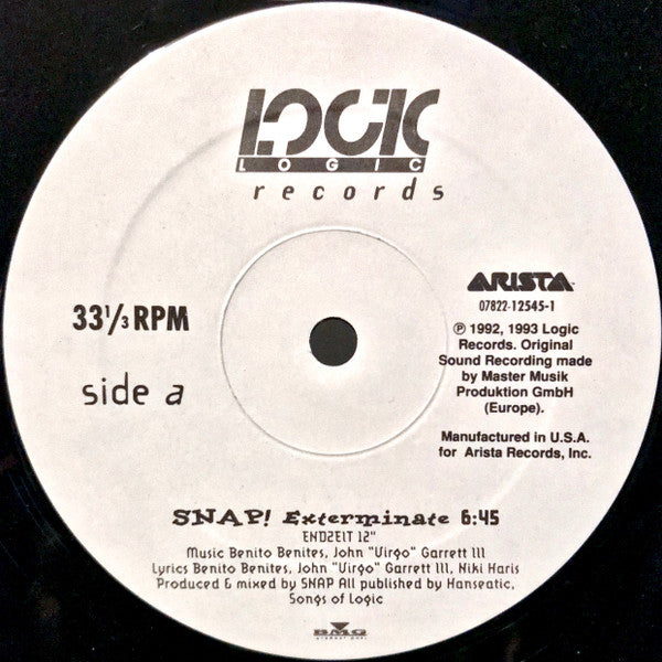 Snap! Featuring Niki Haris : Exterminate! (12")