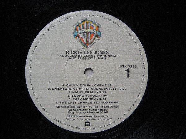 Rickie Lee Jones : Rickie Lee Jones (LP, Album, Los)