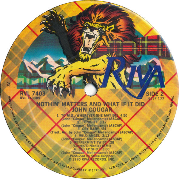 John Cougar* : Nothin' Matters And What If It Did (LP, Album, 72 )