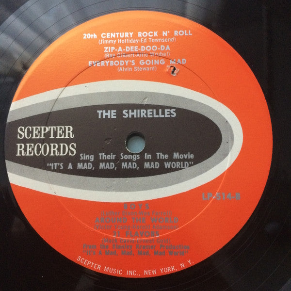 The Shirelles : Sing Their Songs In The Movie "It's A Mad, Mad, Mad, Mad World" (LP, Album, Mono)