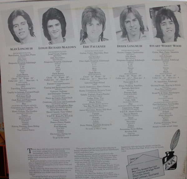 Bay City Rollers : Rollin' (LP, Album, Sil)