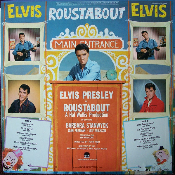 Elvis Presley : Roustabout (LP, Album, RE, Bla)