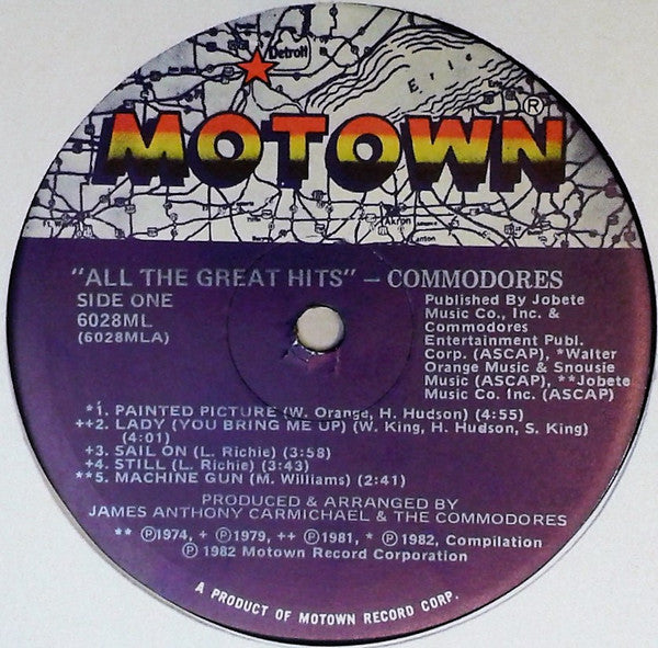 Commodores : All The Great Hits (LP, Comp)