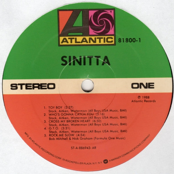 Sinitta : Sinitta (LP, Album, All)