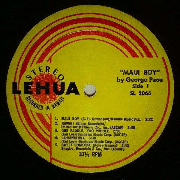 George Paoa : Maui Boy (LP, Album)